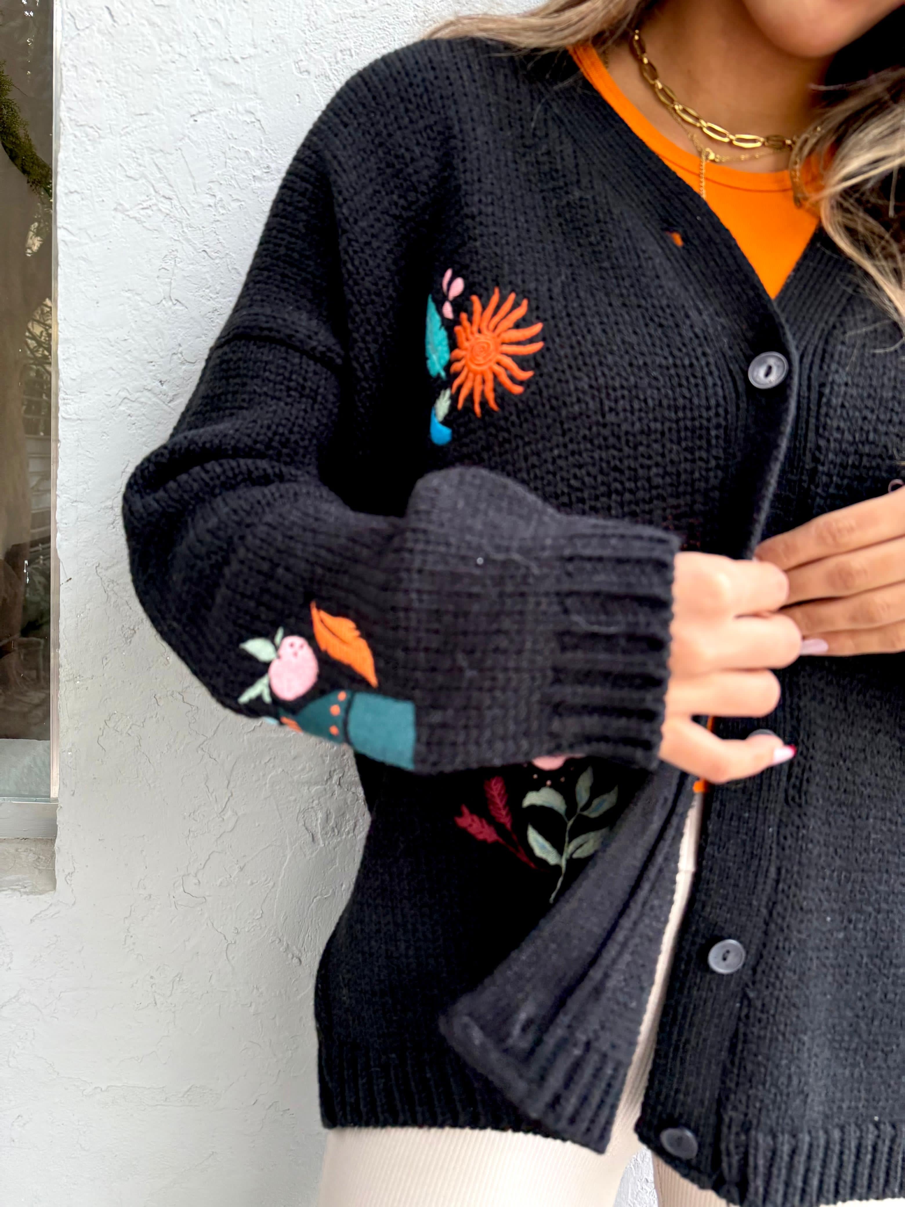 Image of Black Knit Cardigan